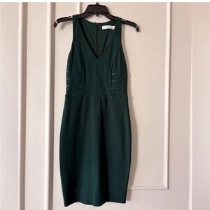 ALI & JAY Deep Green V-Neck Midi Dress